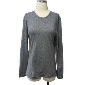 Everlane Women's Shirt Size S Gray Long Sleeve Cotton Stretch Pullover